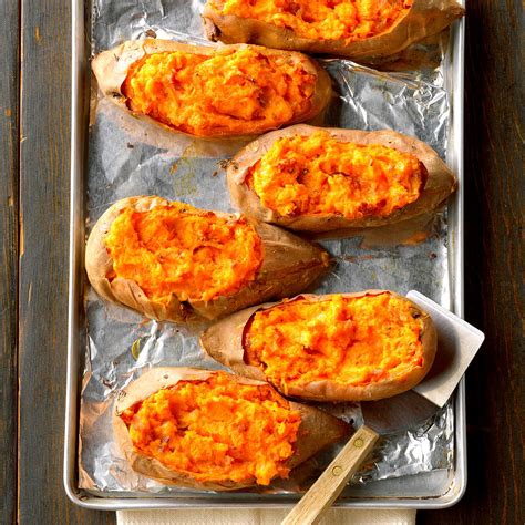 Twice Baked Sweet Potatoes With Bacon Recipe How To Make It Taste Of