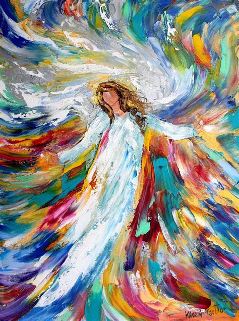 Angel Bright Print On Canvas Angel Art Religious Art Made From Image