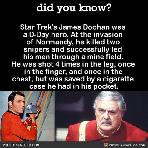 Did You Kno Doohan Served With The Canadian Army And Lost The