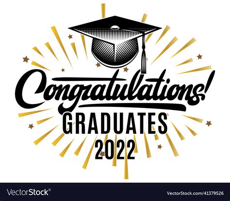 Template For Graduation Celebration In 2022 Vector Image