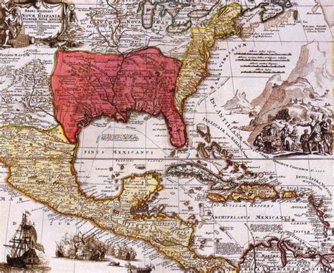 Nueva España 1716 Mapa Ancient Maps America Map World Map Canvas