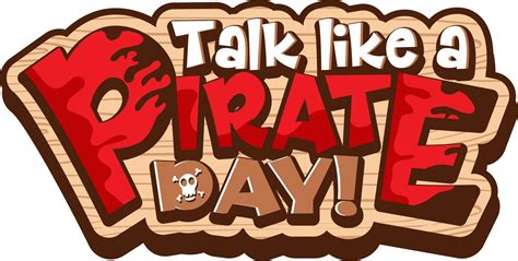 Talk Like A Pirate Day Font On Wooden Banner Isolated 2732497 Vector