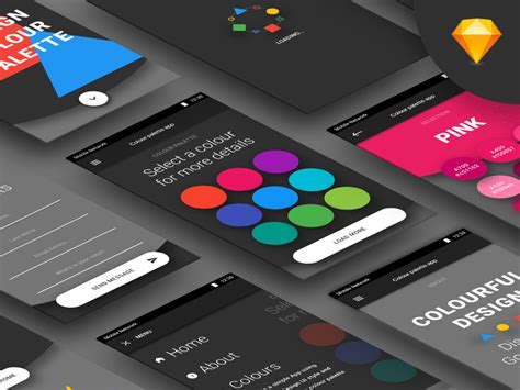 android color palette app sketch freebie   resource  sketch sketch app sources