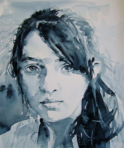 David Lobenberg Beautiful Bw Watercolor Portrait Studies