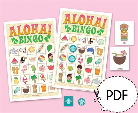 Printable Hawaiian Bingo Cards Printable Card Free