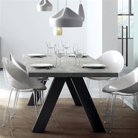 Concrete Dining Room Polished Chunky Concrete Dining Table With