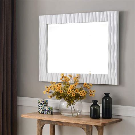 Tranquility White 30 X 39 Rectangular Wall Mirror T5037 Lamps Plus