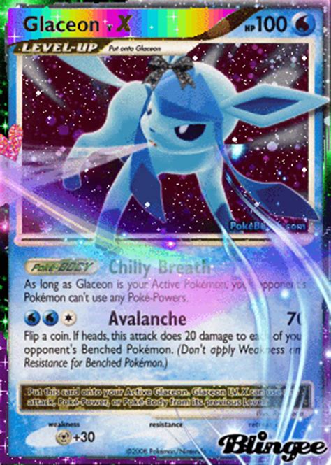 Glaceon Card Picture #125487288 | Blingee.com