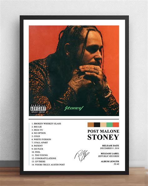 Post Malone Album Cover Poster Etsy Norway Hot Sex Picture