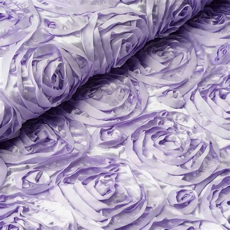 Buy 54 X 4 Yards Lavender Satin Rosette Fabric By The Roll At