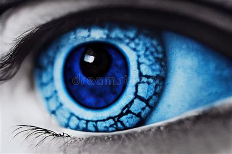 Human Eye Light Blue Color With Beautiful Bright Pupil Stock