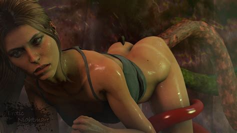 Lara Croft Gets Double Tentacled By Eroticnightmare