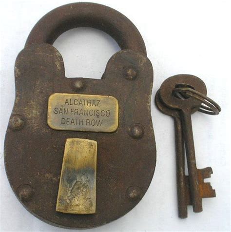 Cast Iron Alcatraz Penitentiary Prison Padlock Lock With Keys