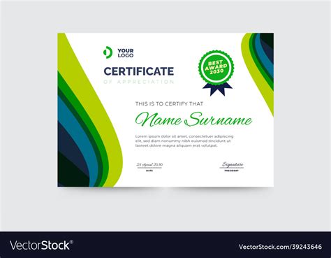 Certificate Background Green