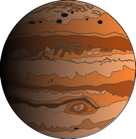 Jupiter clipart orange planet, Jupiter orange planet Transparent FREE png image