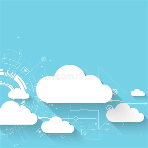 Futuristic Technology Background Cloud Stock Illustrations 43151