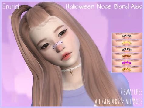 Erurids Halloween Nose Band Aids Sims 4