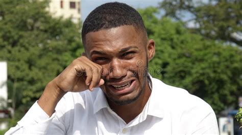 Crying African Person Stock Photo Image Of Handsome 107655120