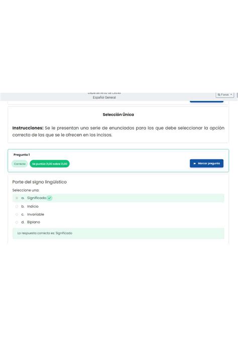 Examen Cuestionario Español General Studocu