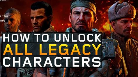 How To Unlock All Iconic Characters In Blackout Mason Reznov Woods