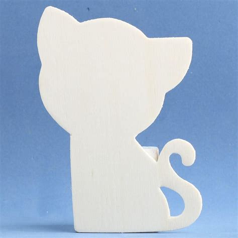 Unfinished Wood Cat Cutout Wood Craft Supplies Unfinished Wood Crafts