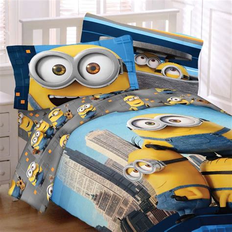 Minion room decor minion bedroom minion baby minions despicable me bathroom decor sets bathroom kids bathrooms spare bedroom decor kids bedroom. Despicable Me Minions Bedding Set Yellow and Cool ...
