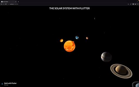 A 3d Visualization Of The Solar System Built With Flutter