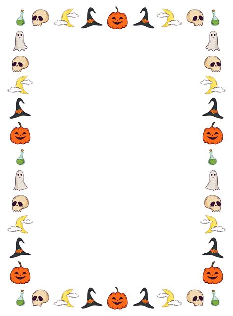 15 Best Printable Halloween Border Paper Print Pdf For Free At Printablee