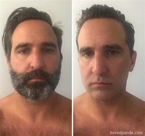 50 men before and after shaving that you won t believe are the same person bored panda