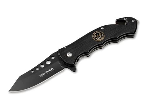 boker special forces assisted folding knife black aluminum handle 440a plain black blade 01mb858