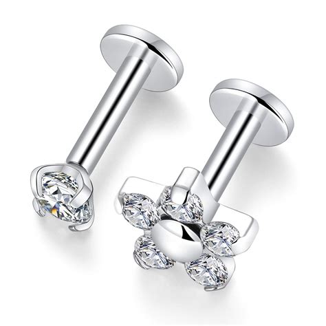 Kzslive Mm G G Titanium Groups Cartilage Earring Studs Helix Flat