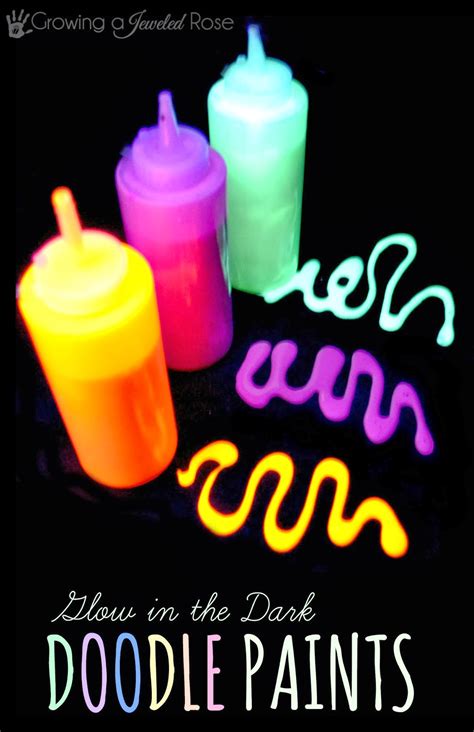 When we started making glow in the dark themed crafts with our kids, the part we found perhaps the most amazing was how many craft ideas we'd already a pumpkin and a princess shows you how to make a glow in the dark version of the popular craft (because everything's better when it glows). Glow in the Dark Doodle Paint Recipe | Growing A Jeweled Rose