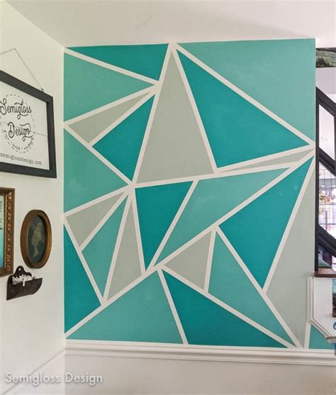 The Easy Way To Paint A Geometric Accent Wall Semigloss