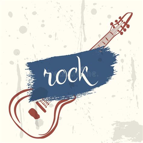 Rock Poster In Grunge Style Stock Vector Illustration Of Retro