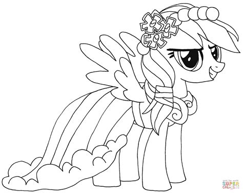 Rainbow Dash Coloring Page Free Printable Coloring Pages