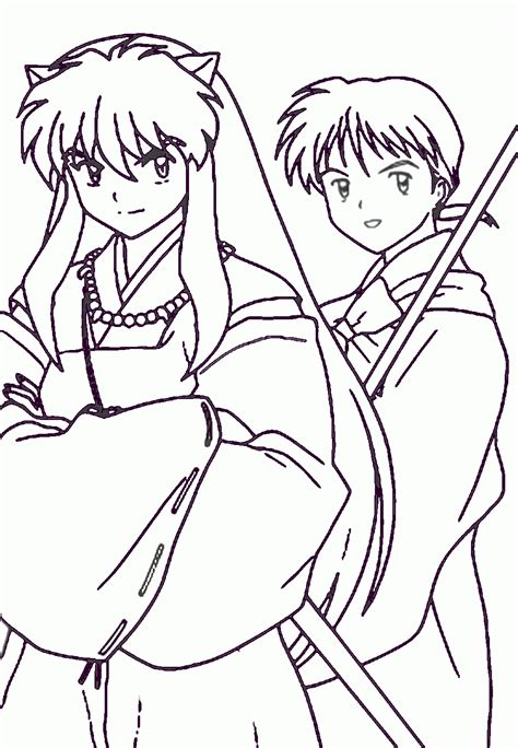 inuyasha coloring pages