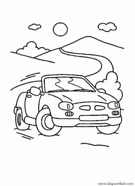 Coloriage gratuit d'une voiture de sport. Coloriage Voiture De Course Pdf - All About Car