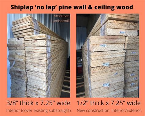 300 Sqft Shiplap No Lap Boards Pine Wall And Ceiling Etsy