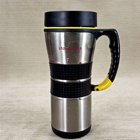 Stainless steel insulated coffee mug tumbler with handle, umite chef 14oz double wall vacuum travel tumbler cup with sliding lid travel friendly, khaki. Starbucks Coffee Travel Mugs With Handle | Best Mugs Design