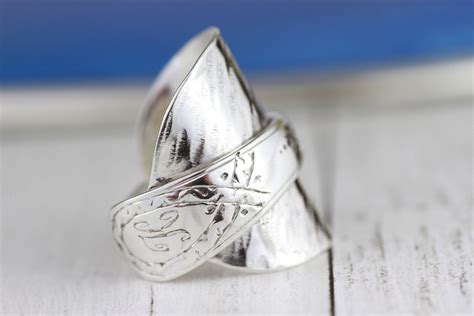 Spoon Ring English Sterling Silver 925 Statement Spoon Ring Etsy