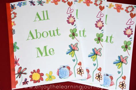All About Me Book With Free Printable Enjoy The Learning Journey