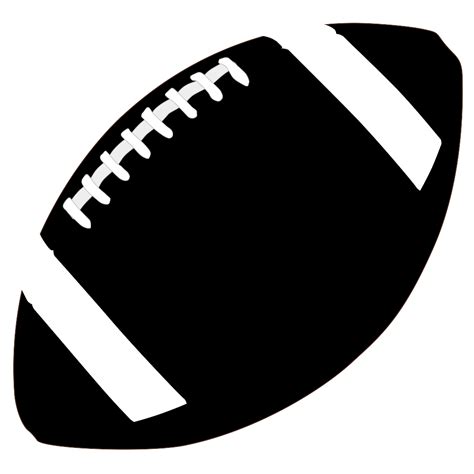 Black And White Football Clipart