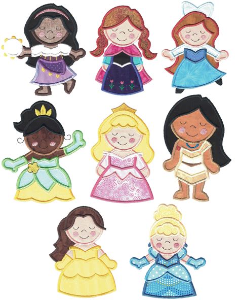 Precious Princess Applique 1 Disney Applique Machine Embroidery