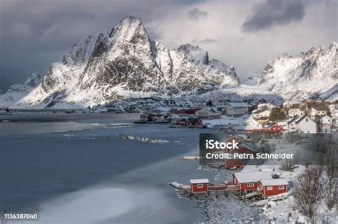 冬の漁村レーヌの臨時風景 ノルウェーのストックフォトや画像を多数ご用意 ノルウェー ノルウェー文化 フィヨルド Istock
