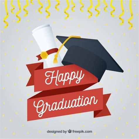 Happy Graduation Background With Cap And Free Vector Freepik