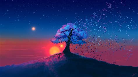 Mystic Tree Sunset Wallpapers Hd Wallpapers Id 27853