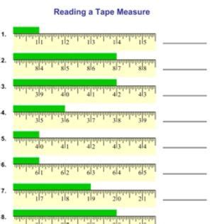 Best Way To Learn To Read A Tape Measure - Sandra Roger's Reading Worksheets