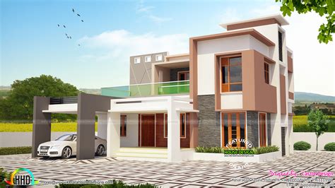 4 Bhk Modern Contemporary 2100 Sq Ft Kerala Home Design And Floor
