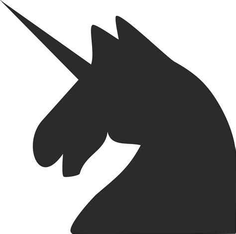 Unicorn Head Silhouette Free Image Download