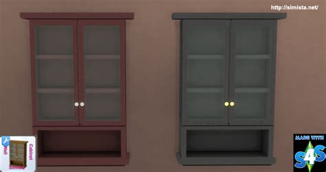 Glass Wall Cabinet Simista A Little Sims 4 Blog